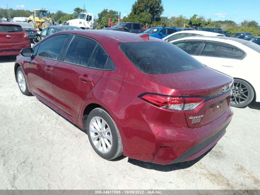 2022 TOYOTA COROLLA LE VIN: 5YFVPMAE2NP324731