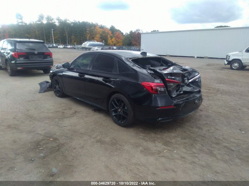 2022 HONDA CIVIC SEDAN SPORT VIN: 2HGFE2F59NH589547