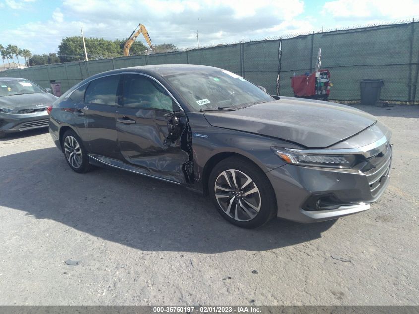 2022 HONDA ACCORD HYBRID EX-L VIN: 1HGCV3F59NA010189