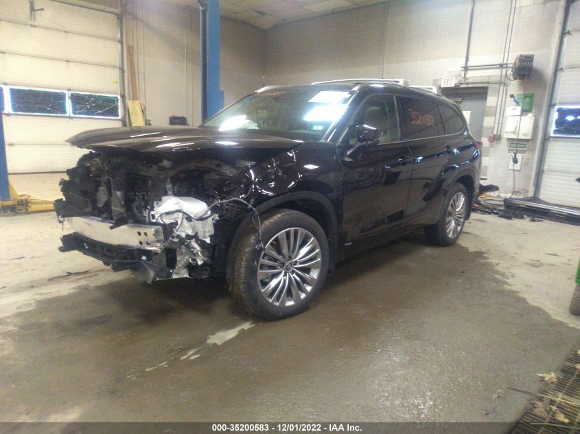 2022 TOYOTA HIGHLANDER HYBRID PLATINUM VIN: 5TDEBRCH6NS089504
