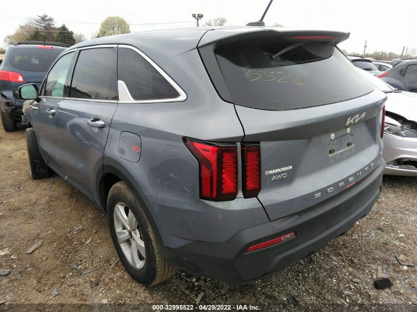 2022 KIA SORENTO LX VIN: 5XYRGDLC9NG085244
