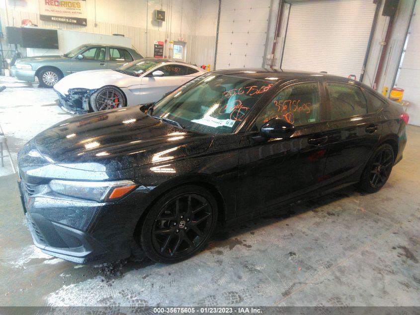 2022 HONDA CIVIC SEDAN SPORT VIN: 2HGFE2F57NH542131