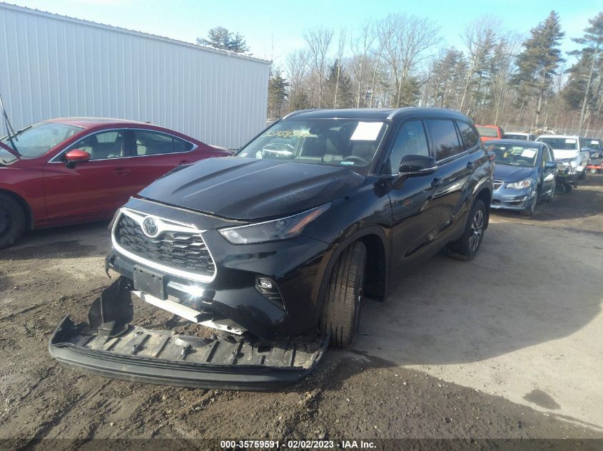 2022 TOYOTA HIGHLANDER XLE VIN: 5TDGZRBH6NS177202