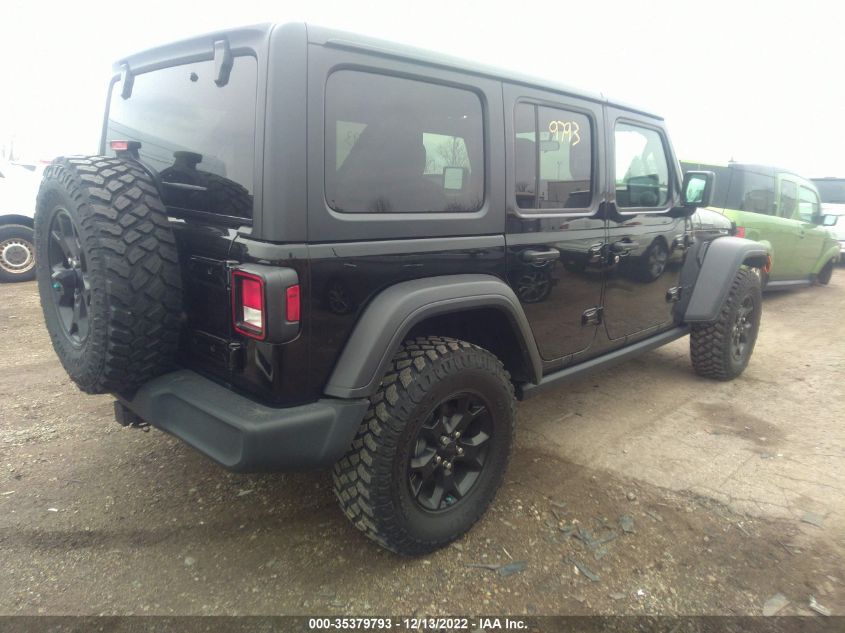 2021 JEEP WRANGLER UNLIMITED WILLYS VIN: 1C4HJXDM7MW589427