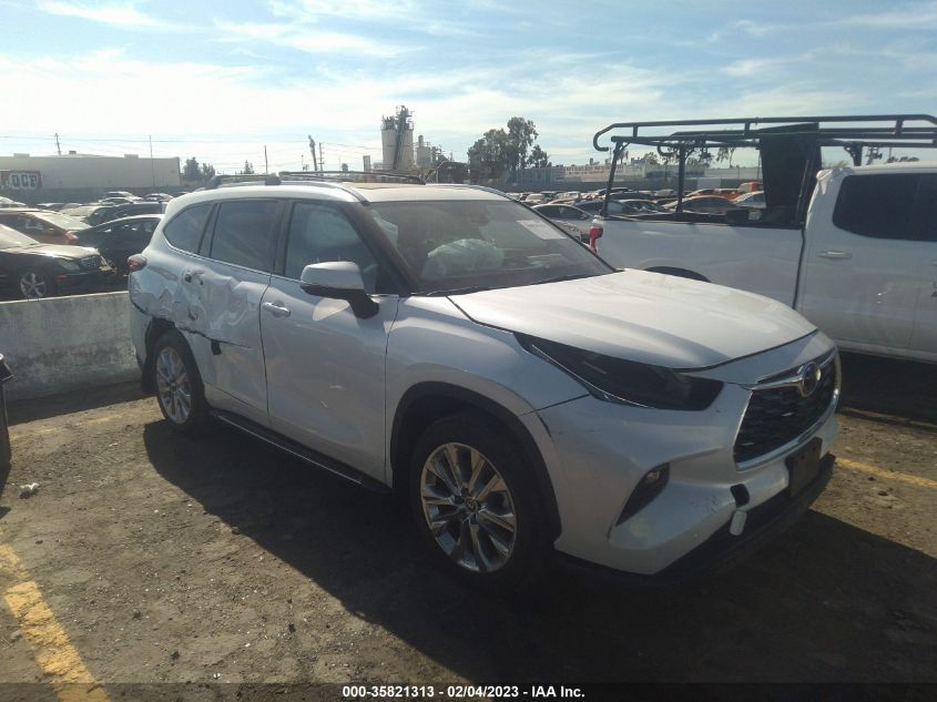 2022 TOYOTA HIGHLANDER LIMITED VIN: 5TDYZRAHXNS107255