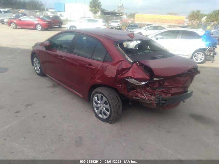 2022 TOYOTA COROLLA LE VIN: 5YFEPMAE3NP306531
