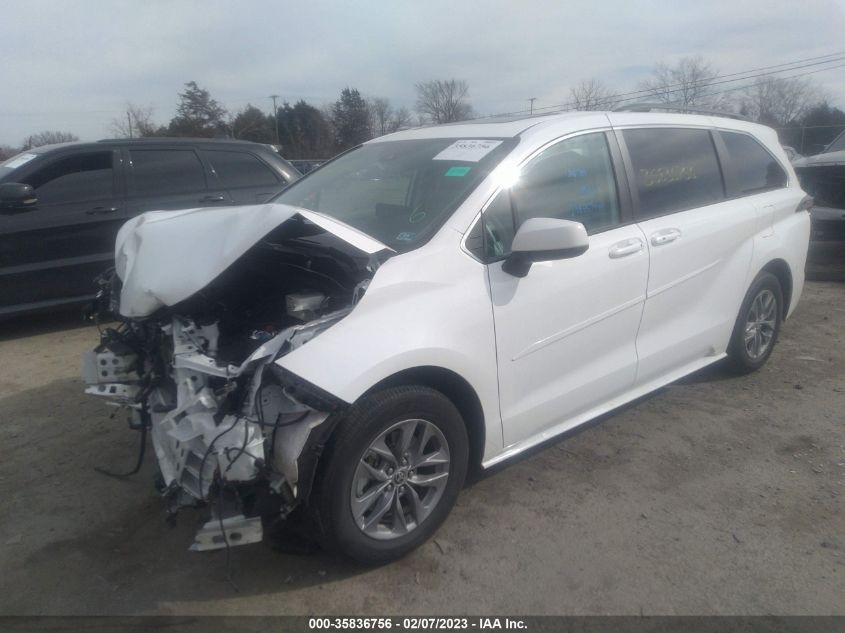 2022 TOYOTA SIENNA LE VIN: 5TDBRKEC9NS117996