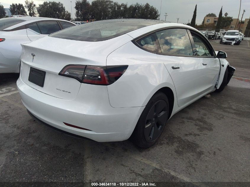 2022 TESLA MODEL 3 LONG RANGE VIN: 5YJ3E1EB0NF236798