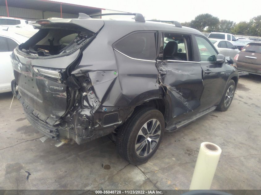 2021 TOYOTA HIGHLANDER HYBRID XLE VIN: 5TDGARAH7MS012203