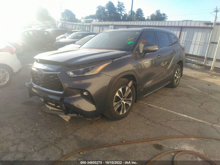 2021 TOYOTA HIGHLANDER HYBRID XLE VIN: 5TDGBRCH3MS518640