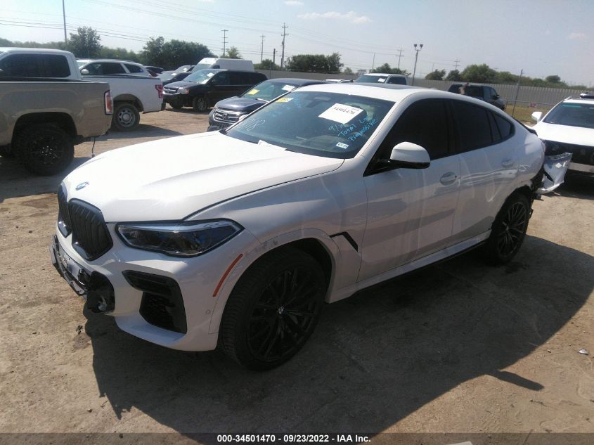 2022 BMW X6 XDRIVE40I VIN: 5UXCY6C07N9L77446