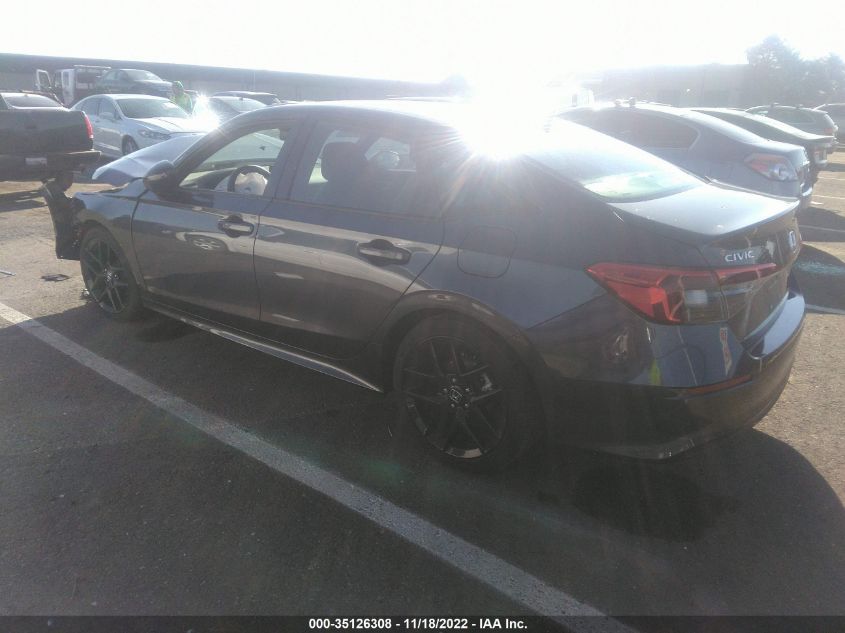 2022 HONDA CIVIC SEDAN SPORT VIN: 2HGFE2F59NH563191