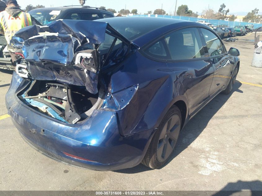 2022 TESLA MODEL 3 VIN: 5YJ3E1EA5NF376367