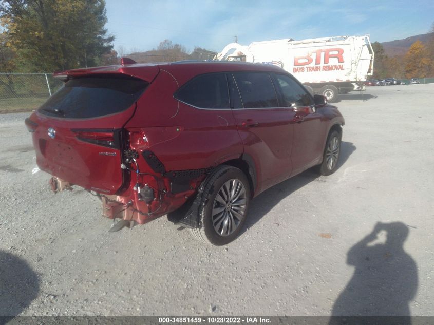 2022 TOYOTA HIGHLANDER HYBRID PLATINUM VIN: 5TDFARAH5NS014044