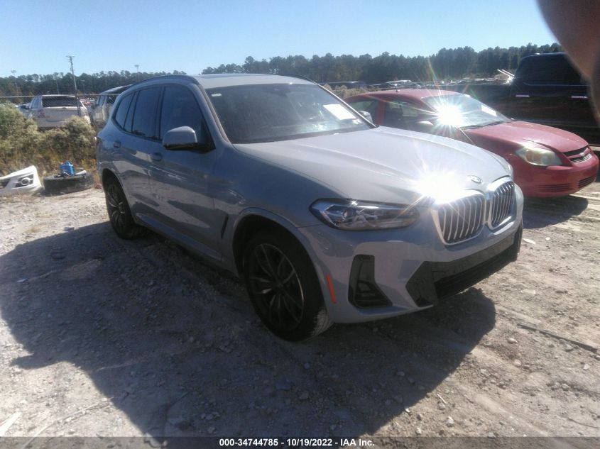 2022 BMW X3 XDRIVE30I VIN: 5UX53DP01N9K61388