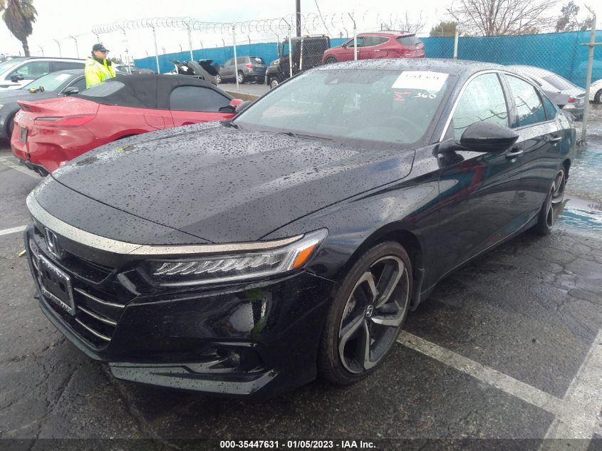 2022 HONDA ACCORD SEDAN SPORT VIN: 1HGCV1F30NA048591