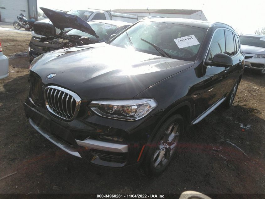 2021 BMW X3 XDRIVE30I VIN: 5UXTY5C05M9E74639