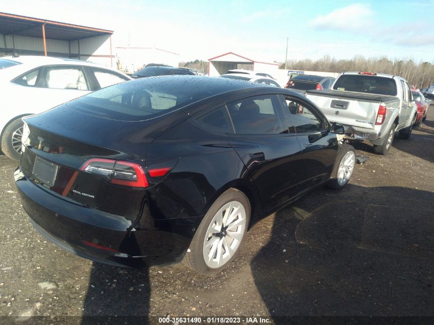 2022 TESLA MODEL 3 LONG RANGE VIN: 5YJ3E1EB8NF113220