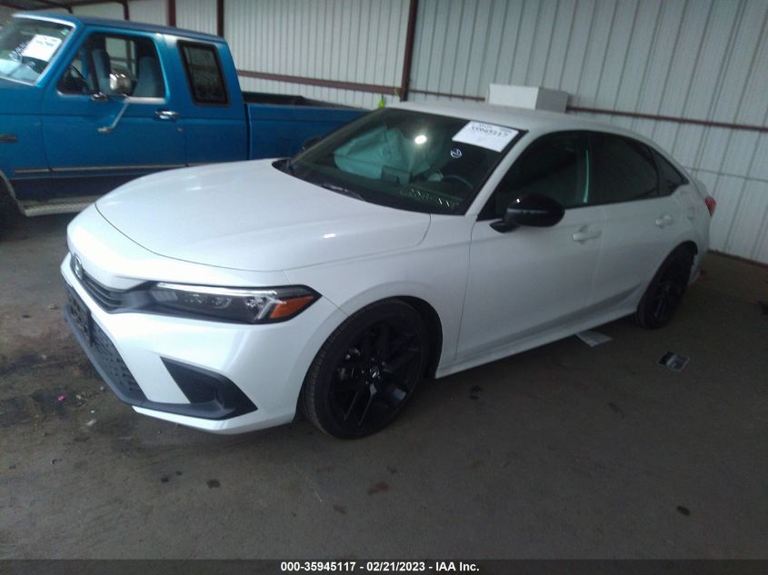 2022 HONDA CIVIC SEDAN SPORT VIN: 2HGFE2F54NH566452