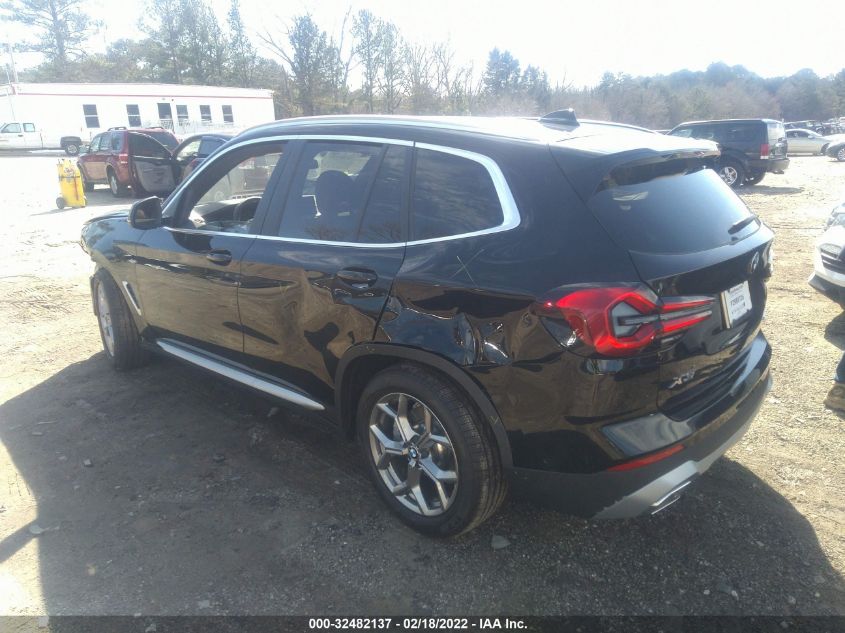 2022 BMW X3 SDRIVE30I VIN: 5UX43DP04N9K62806