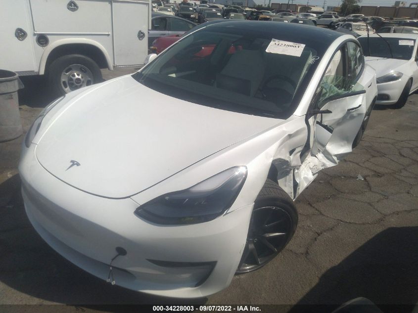 2022 TESLA MODEL 3 LONG RANGE VIN: 5YJ3E1EB0NF268117