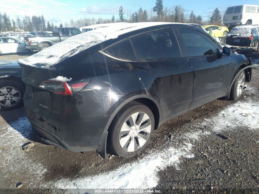 2022 TESLA MODEL Y LONG RANGE VIN: 7SAYGAEE1NF322912