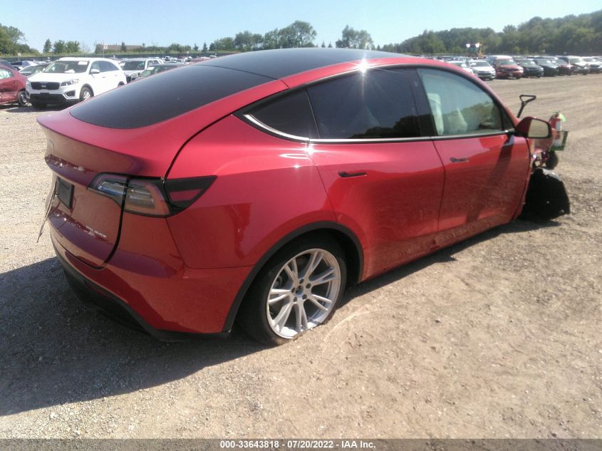 2022 TESLA MODEL Y LONG RANGE VIN: 7SAYGDEE7NF393226