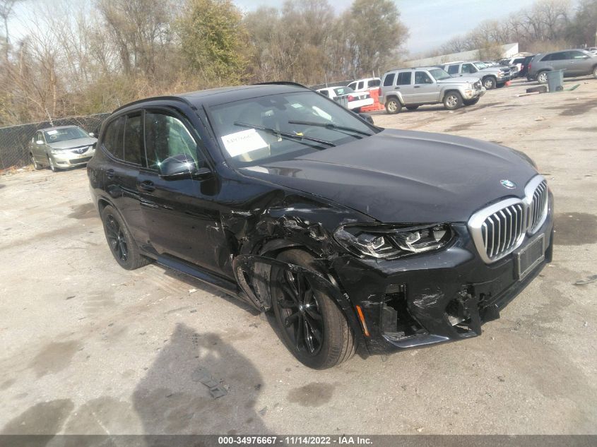 2022 BMW X3 XDRIVE30I VIN: 5UX53DP0XN9L07977
