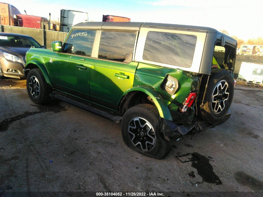 2022 FORD BRONCO BASE/BIG BEND VIN: 1FMDE5DH9NLA83333