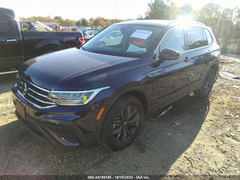 2022 VOLKSWAGEN TIGUAN SE VIN: 3VV3B7AXXNM065777