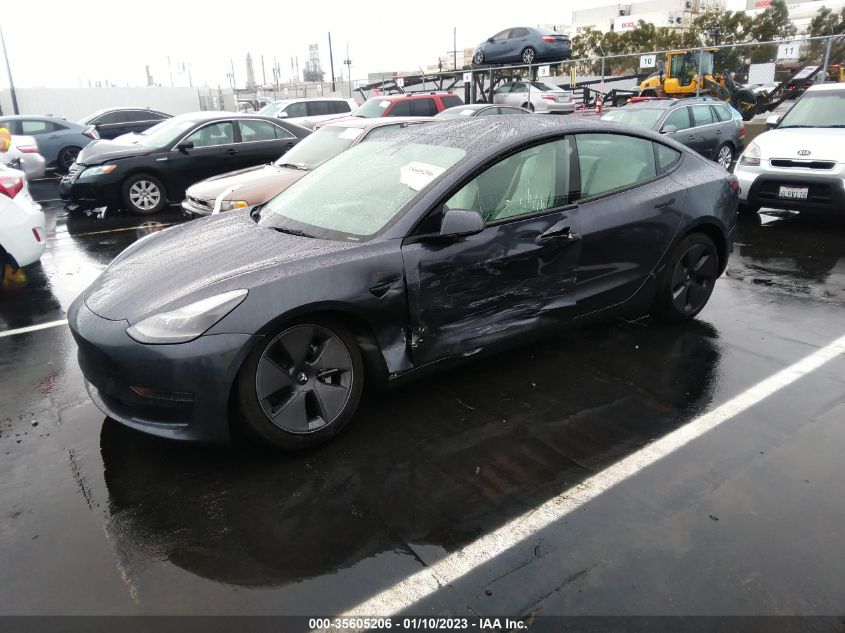2022 TESLA MODEL 3 VIN: 5YJ3E1EA5NF356281
