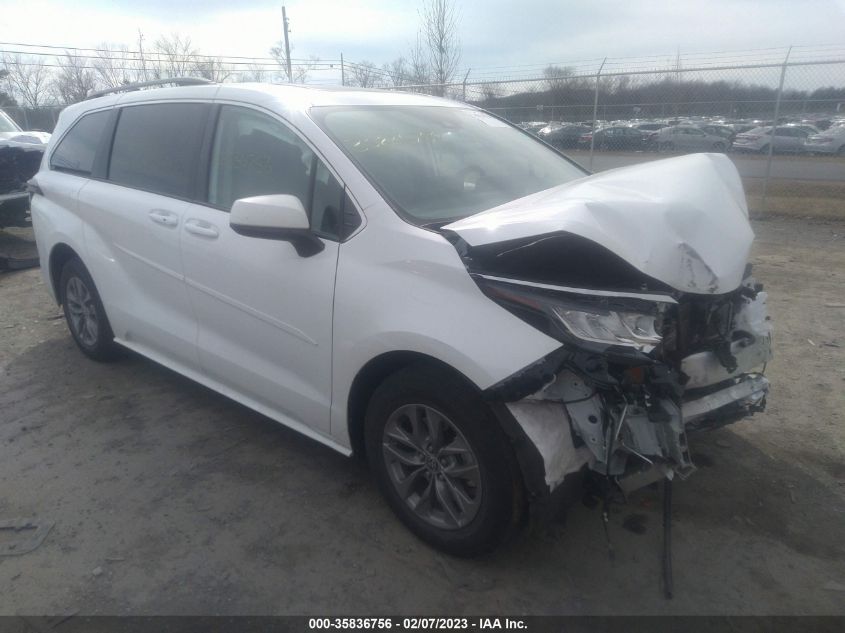 2022 TOYOTA SIENNA LE VIN: 5TDBRKEC9NS117996