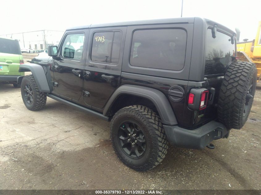 2021 JEEP WRANGLER UNLIMITED WILLYS VIN: 1C4HJXDM7MW589427