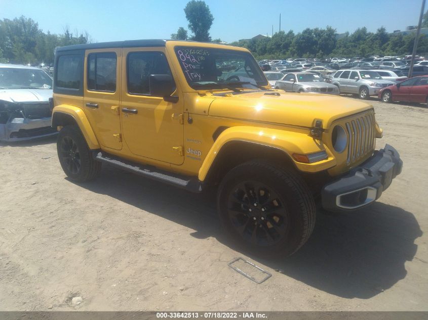 2021 JEEP WRANGLER 4XE UNLIMITED SAHARA VIN: 1C4JJXP66MW784255
