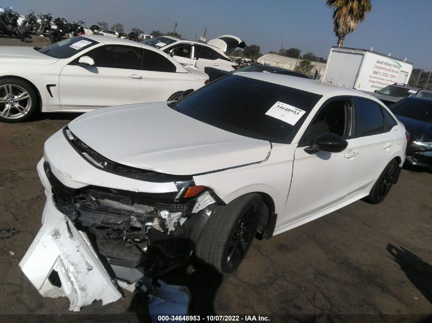 2022 HONDA CIVIC SEDAN SPORT VIN: 2HGFE2F55NH581834