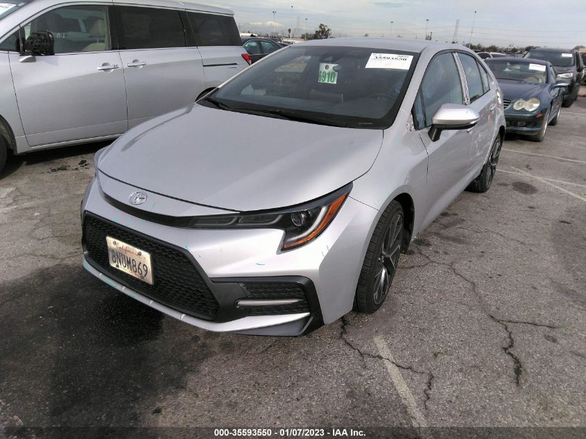 2020 TOYOTA COROLLA SE/NIGHTSHADE VIN: 5YFS4RCE7LP021608