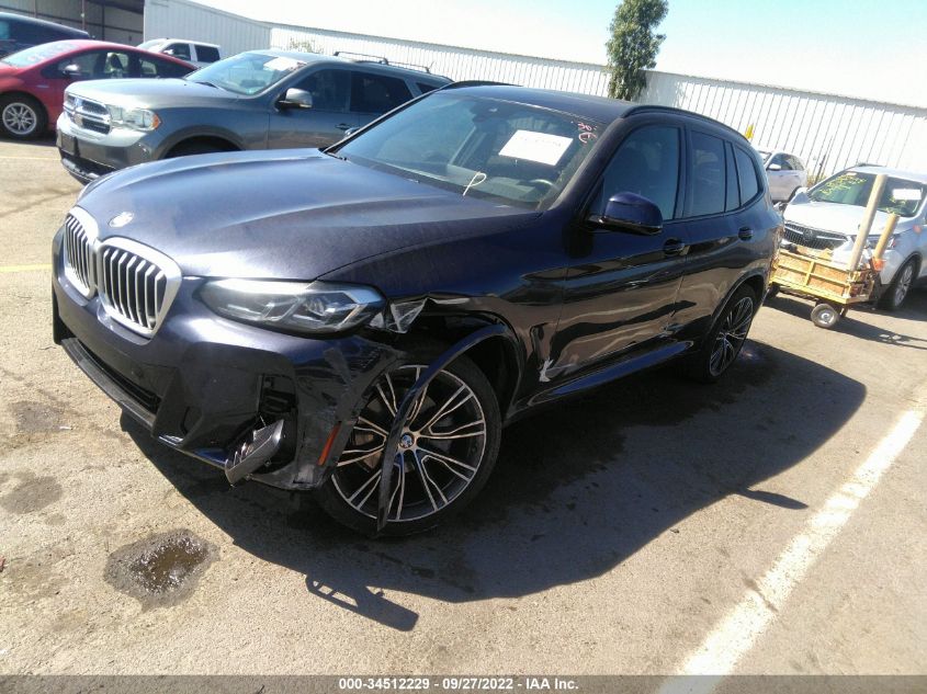 2022 BMW X3 SDRIVE30I VIN: 5UX43DP05N9M20912
