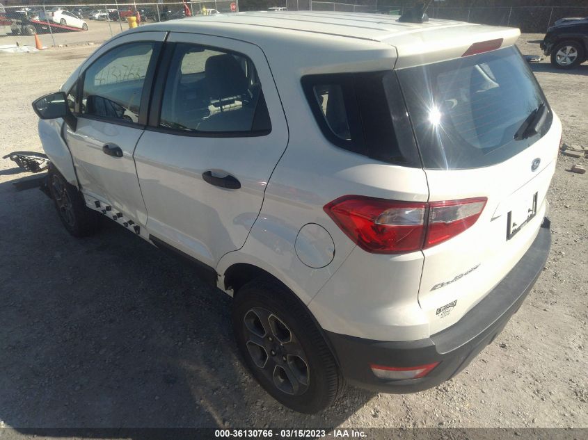 2022 FORD ECOSPORT S VIN: MAJ6S3FL5NC468857