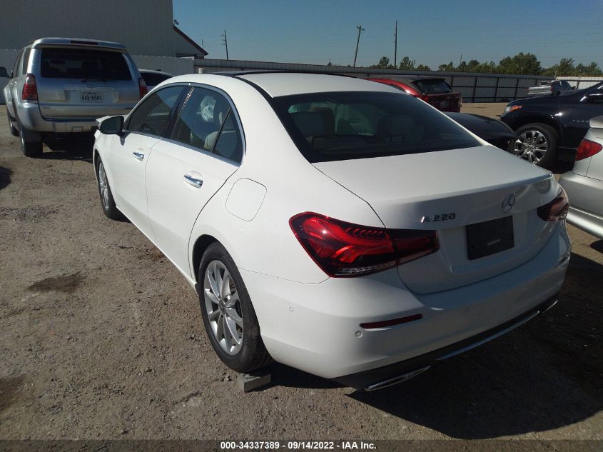 2021 MERCEDES-BENZ A-CLASS A 220 VIN: W1K3G4EB1MJ259547