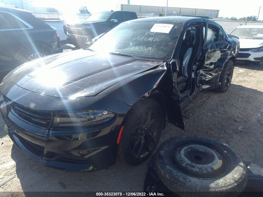 2022 DODGE CHARGER SXT VIN: 2C3CDXBG2NH153314