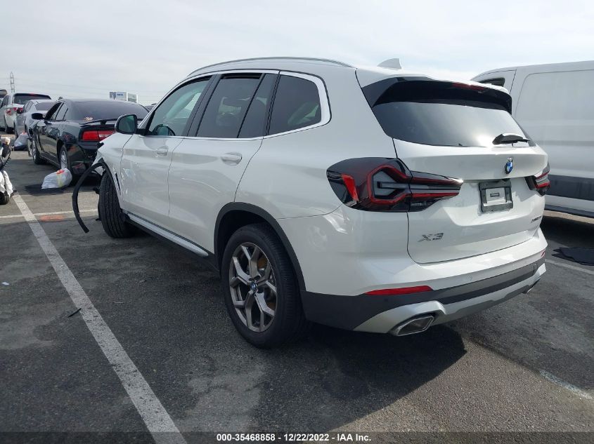 2022 BMW X3 SDRIVE30I VIN: 5UX43DP0XN9N14087
