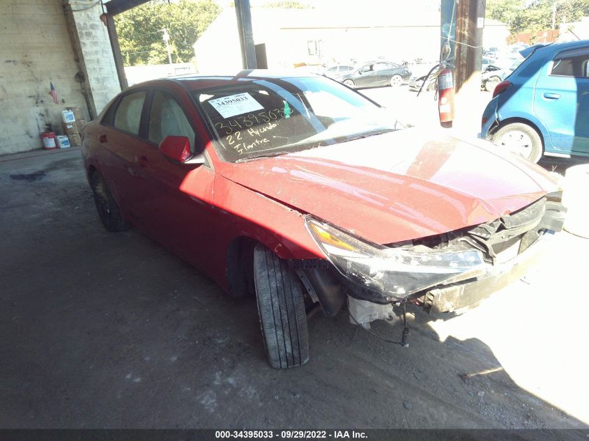 2022 HYUNDAI ELANTRA SEL VIN: KMHLM4AG8NU283876