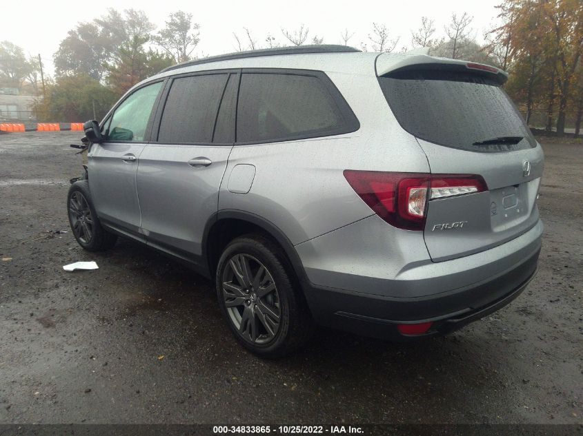 2022 HONDA PILOT SPORT VIN: 5FNYF6H30NB067029
