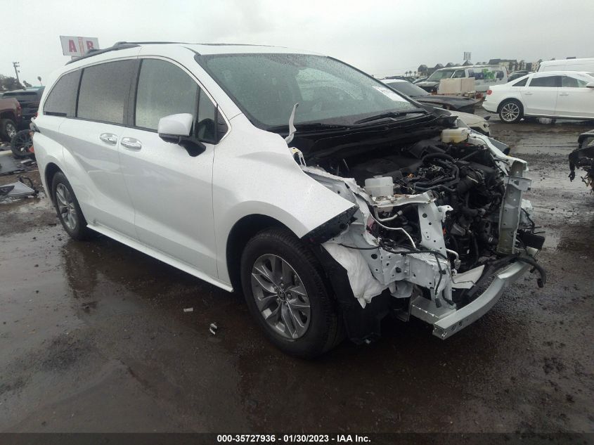 2022 TOYOTA SIENNA XLE VIN: 5TDJRKEC1NS122850