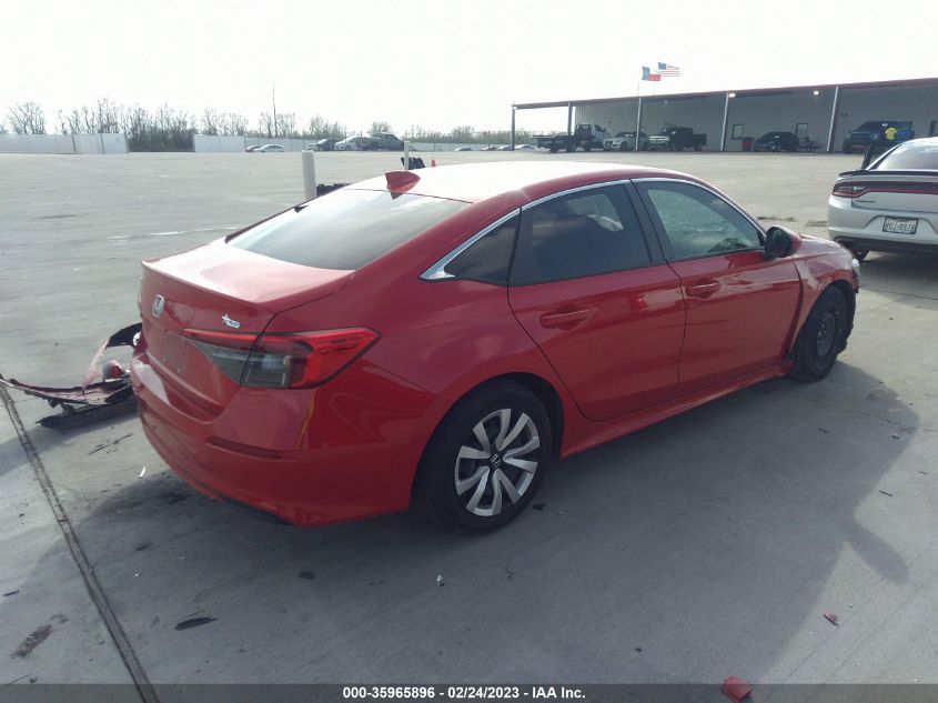2022 HONDA CIVIC SEDAN LX VIN: 2HGFE2F27NH509488