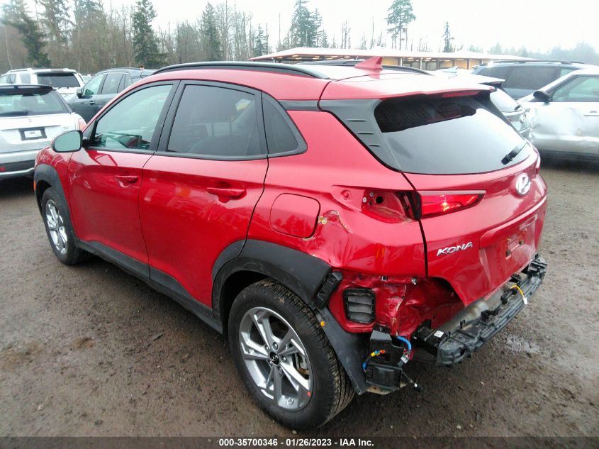 2022 HYUNDAI KONA SEL VIN: KM8K6CABXNU866602