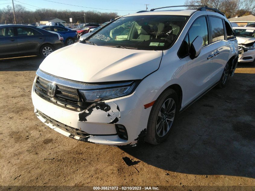 2022 HONDA ODYSSEY EX-L VIN: 5FNRL6H70NB014136