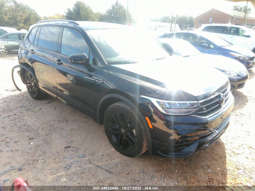 2022 VOLKSWAGEN TIGUAN SE R-LINE BLACK VIN: 3VV8B7AX2NM092770