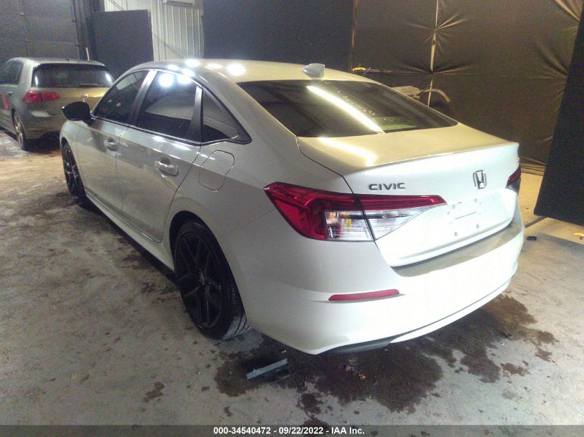 2022 HONDA CIVIC SEDAN SPORT VIN: 2HGFE2F57NH586145