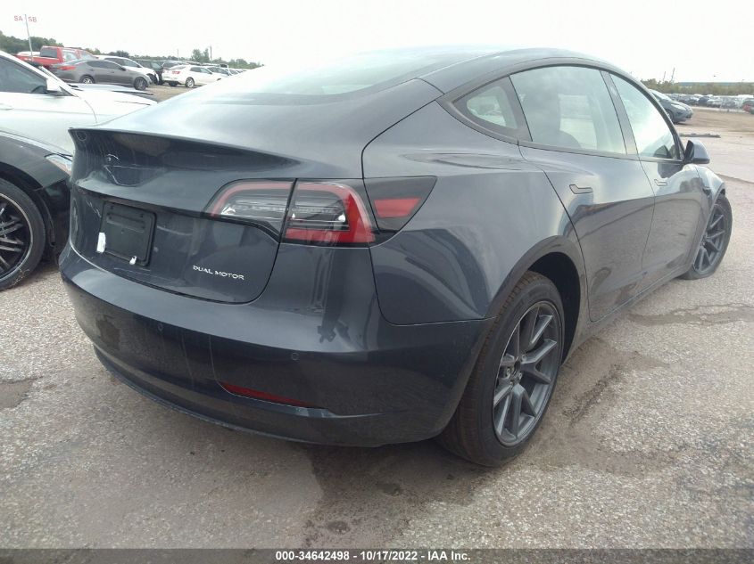 2022 TESLA MODEL 3 LONG RANGE VIN: 5YJ3E1EB3NF332232